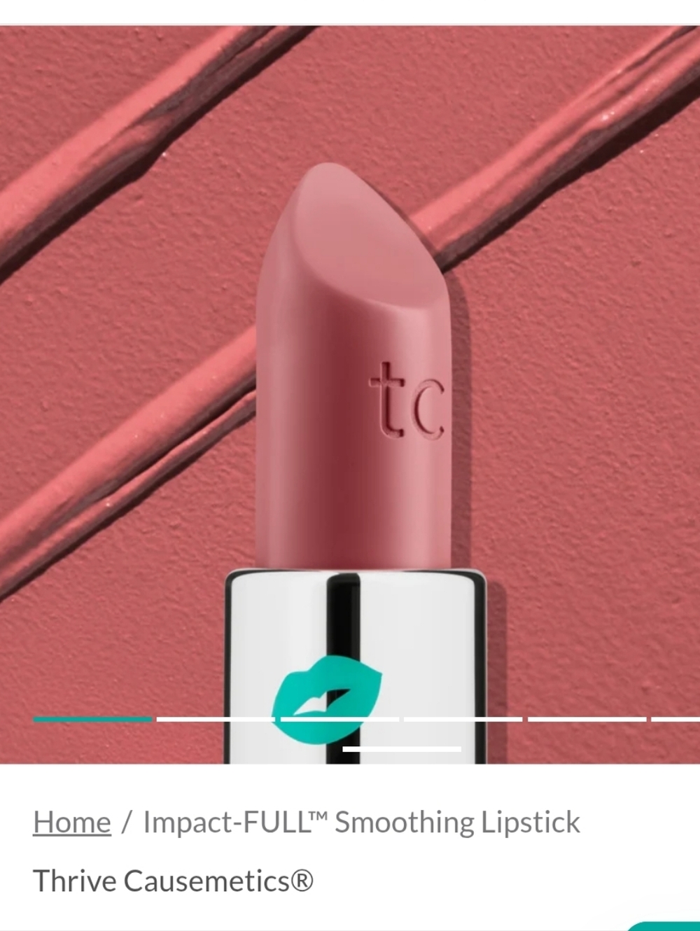thrive causemetics Impact-FULL™ Smoothing Lipstick — Dusty Rose Pink-color Ilene